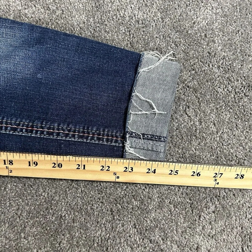 Rock Revival Alivia Women’s Size 27 Blue Denim Faded Low Rise Skinny Jeans Used